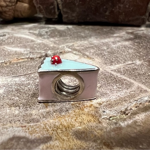 NEW Authentic Chamilia- Key Lime Pie Opaque Mint Strawberry Vanilla Enamel 925 - Picture 4 of 6